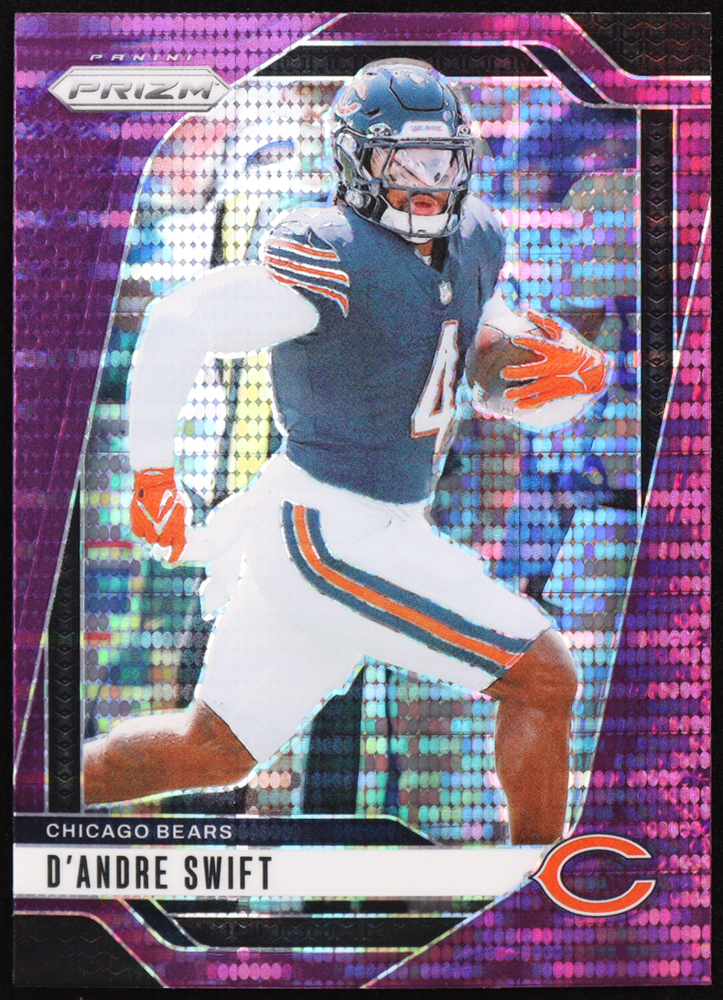 D'andre Swift 2024 Panini Prizm Prizms Purple Pulsar #47 at PristineAuction.com D'andre Swift 2024 Panini Prizm Prizms Purple Pulsar #47 at PristineAuction.com