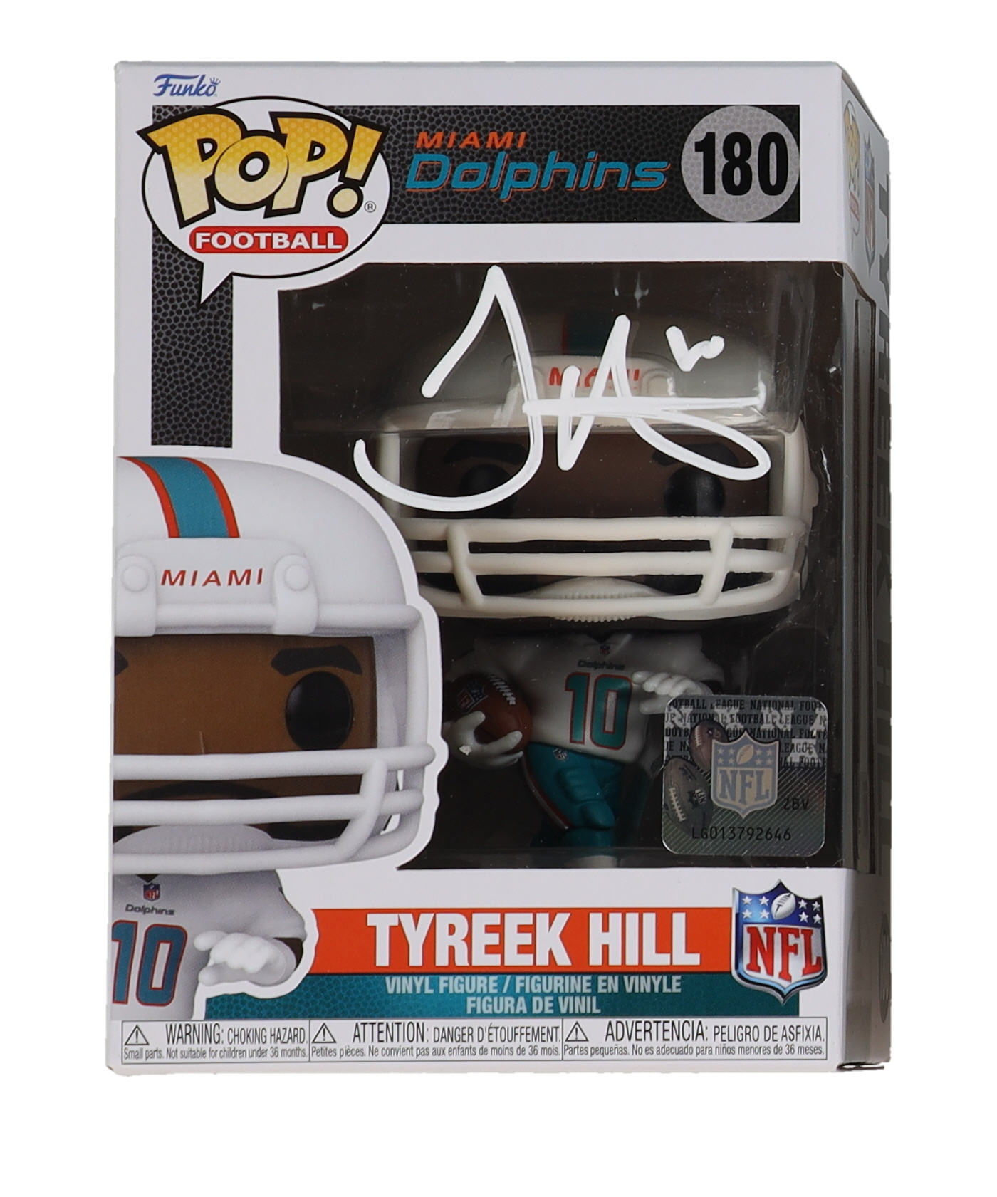 Tyreek Hill Signed Dolphins #180 Funko Pop! Vinyl Figure (Beckett) at PristineAuction.com Tyreek Hill Signed Dolphins #180 Funko Pop! Vinyl Figure (Beckett) at PristineAuction.com