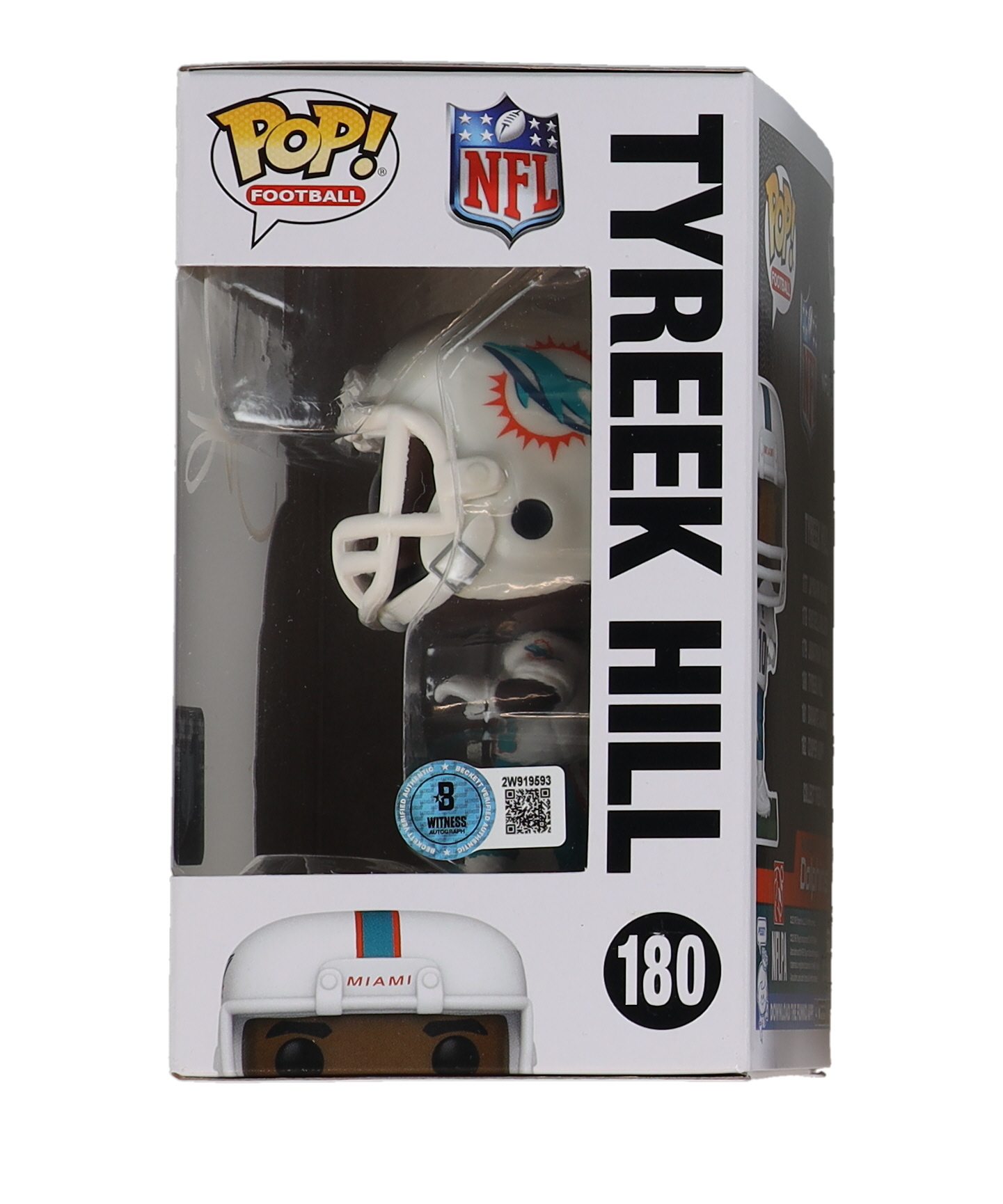 Tyreek Hill Signed Dolphins #180 Funko Pop! Vinyl Figure (Beckett) at PristineAuction.com Tyreek Hill Signed Dolphins #180 Funko Pop! Vinyl Figure (Beckett) at PristineAuction.com