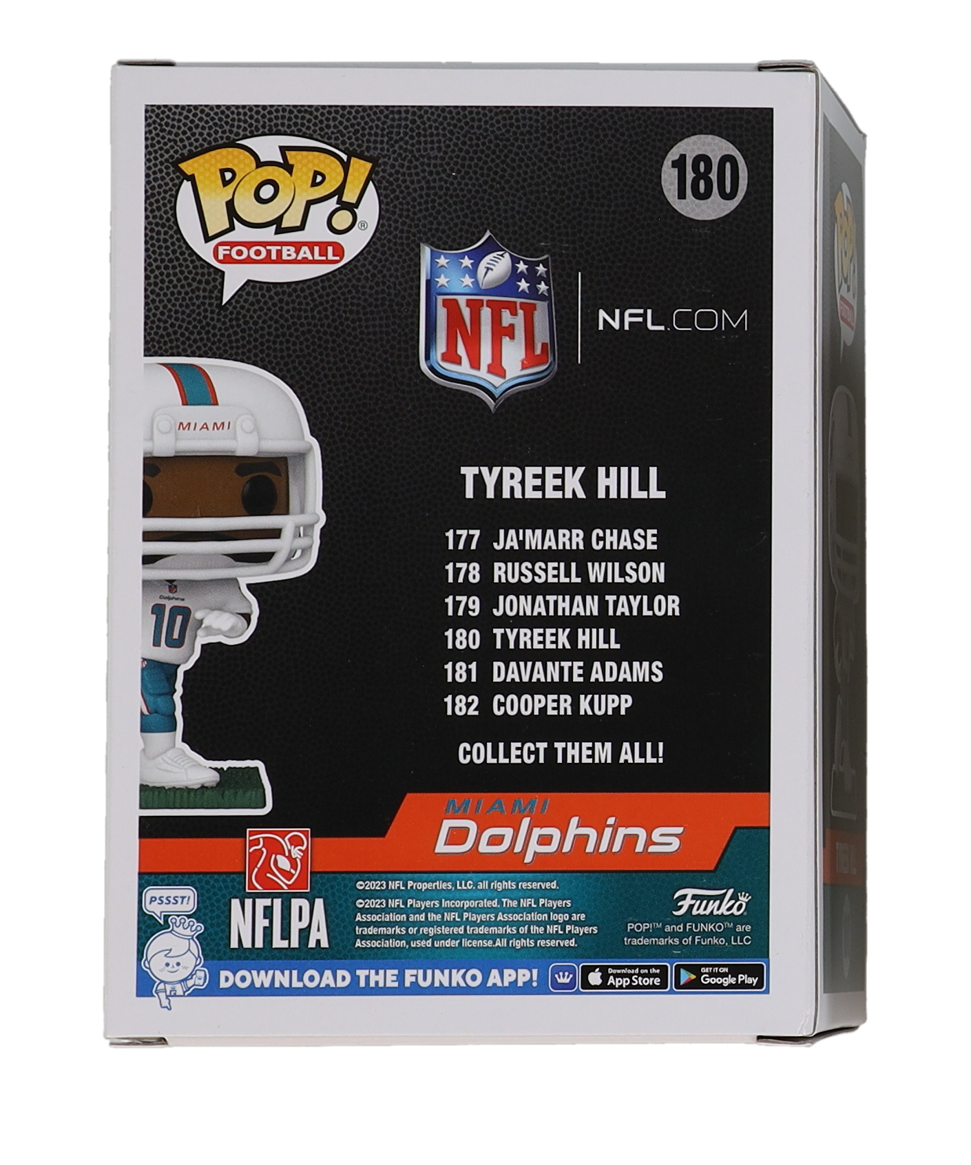 Tyreek Hill Signed Dolphins #180 Funko Pop! Vinyl Figure (Beckett) at PristineAuction.com Tyreek Hill Signed Dolphins #180 Funko Pop! Vinyl Figure (Beckett) at PristineAuction.com