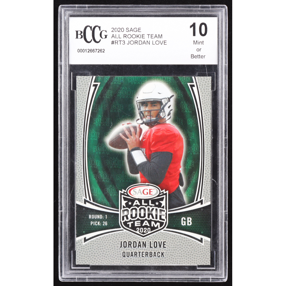 Jordan Love 2020 SAGE All Rookie Team #RT3 RC (BCCG 10) at PristineAuction.com