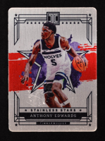 Anthony Edwards 2023-24 Panini Impeccable Stainless Stars International Red #7 at PristineAuction.com