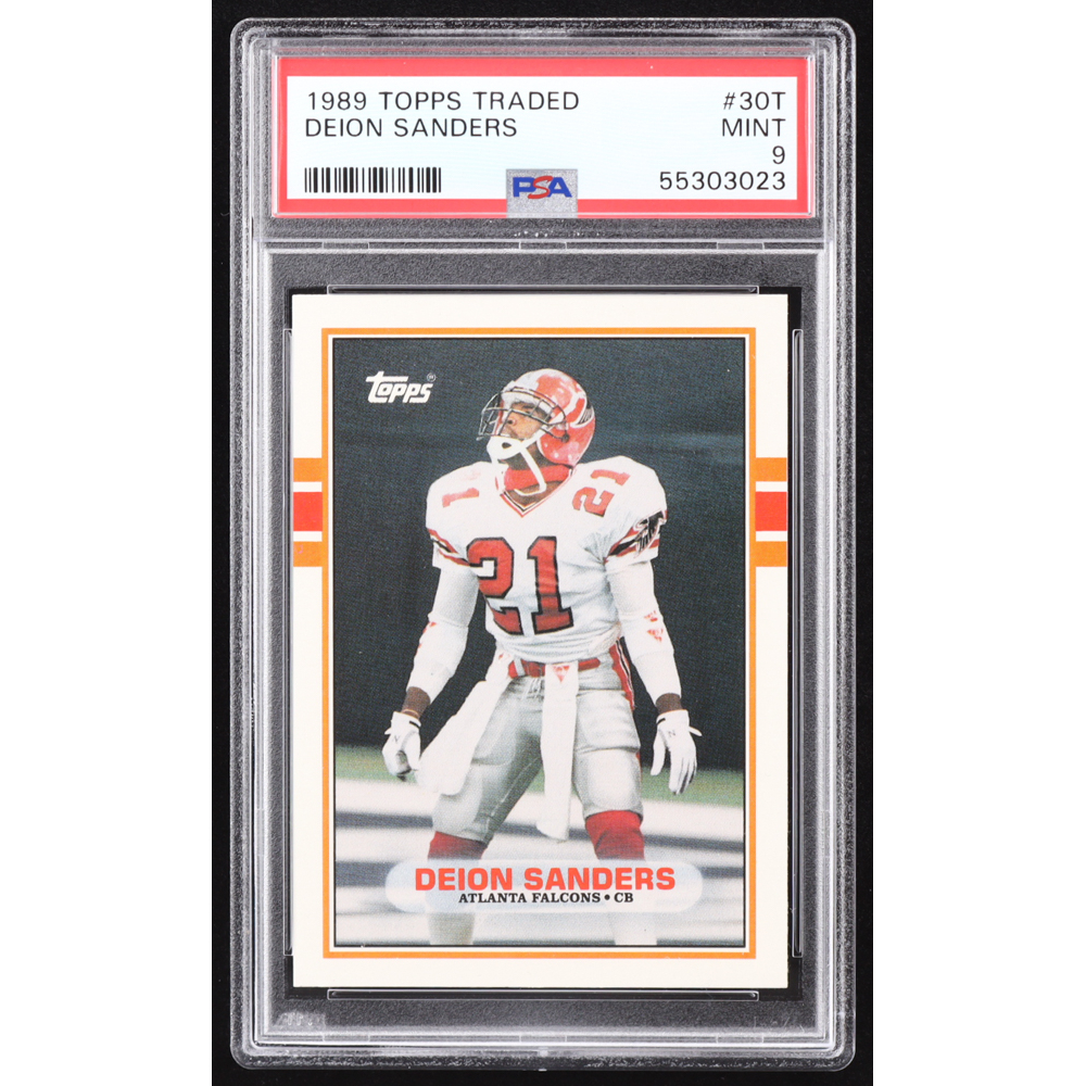 Deion Sanders 1989 Topps Traded #30T RC (PSA 9) at PristineAuction.com