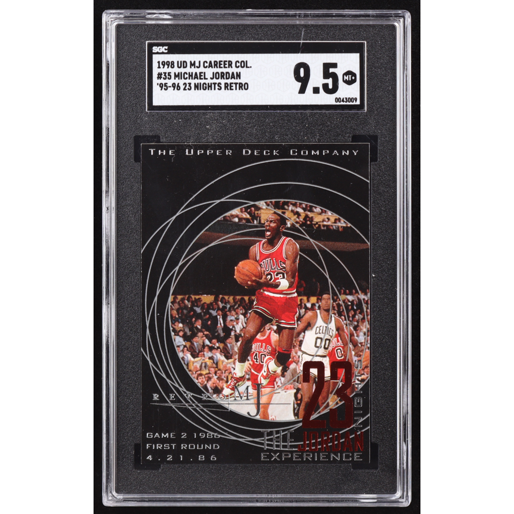 Michael Jordan 1998 Upper Deck Michael Jordan Career Collection #35 / MJ Retro 95-96 23 Nights (SGC 9.5) at PristineAuction.com