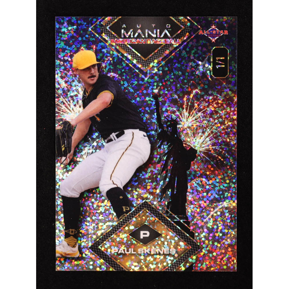 Paul Skenes 2024 Wild Card Auto Mania Diamond Statue of Liberty Sparkle Black #AMADPS3 RC #1/1 at PristineAuction.com Paul Skenes 2024 Wild Card Auto Mania Diamond Statue of Liberty Sparkle Black #AMADPS3 RC #1/1 at PristineAuction.com