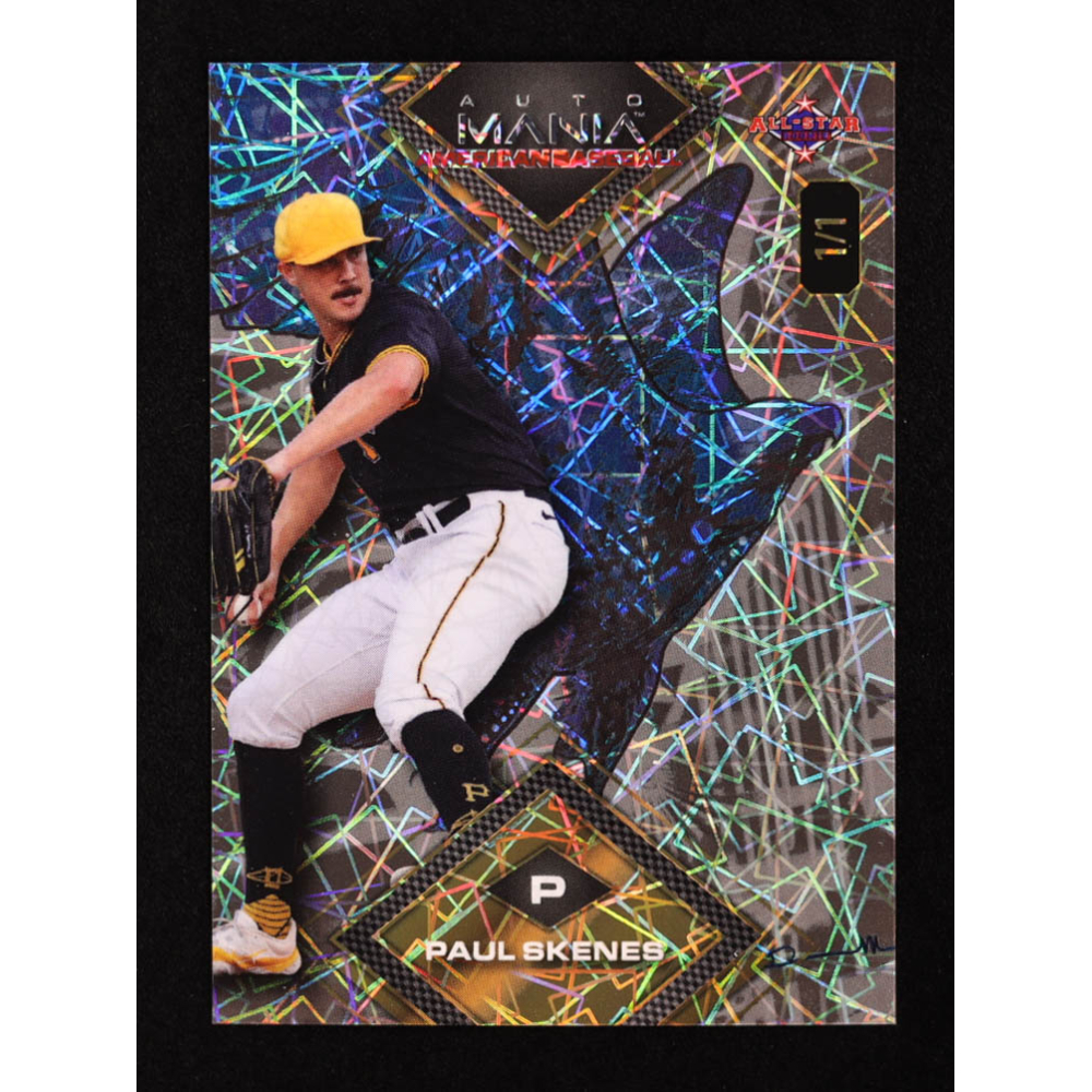 Paul Skenes 2024 Wild Card Auto Mania Diamond American Eagle Laser Blue #AMADPS3 RC #1/1 at PristineAuction.com