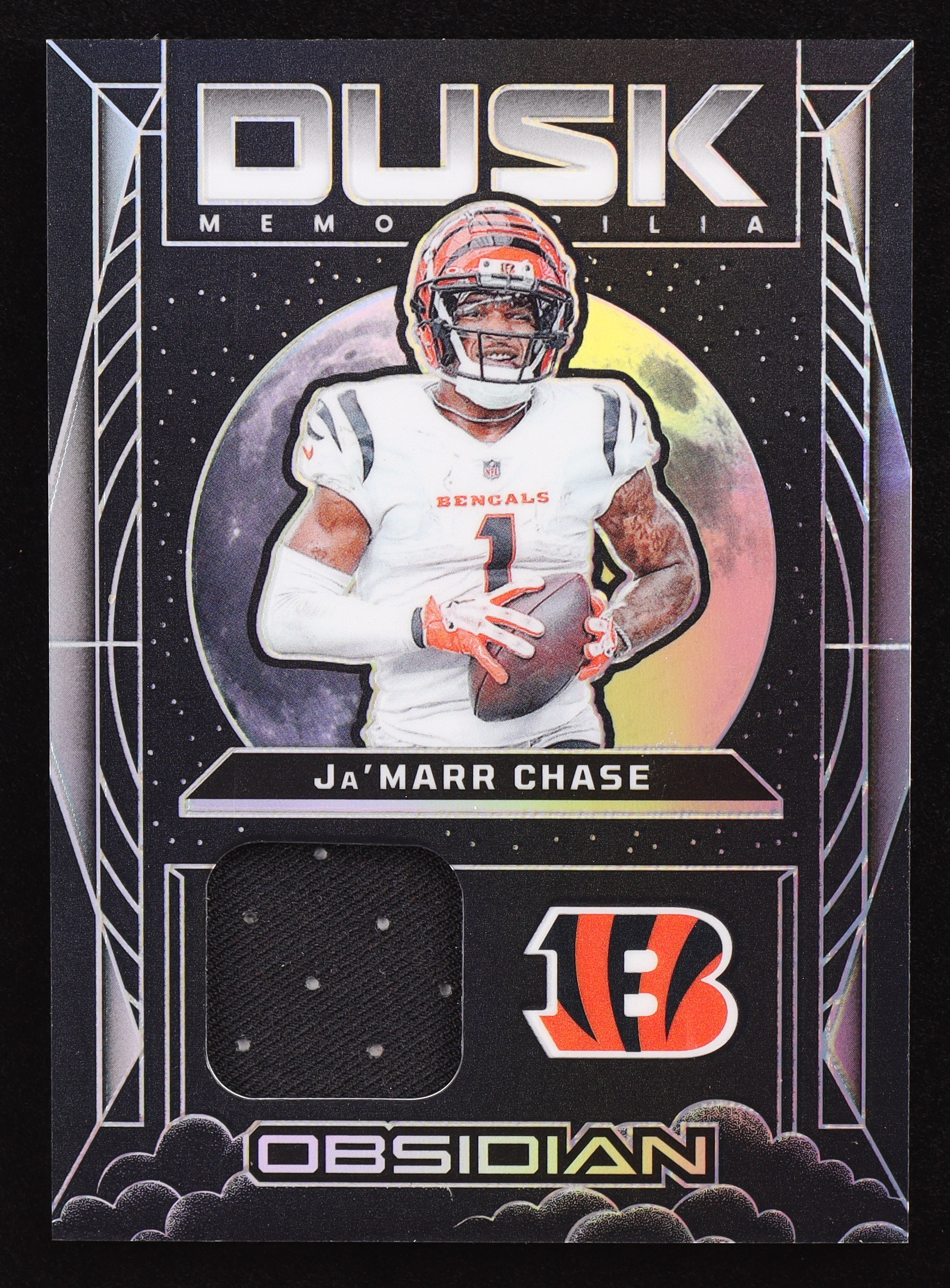 Ja'Marr Chase 2024 Panini Obsidian Dusk Memorabilia #15 at PristineAuction.com Ja'Marr Chase 2024 Panini Obsidian Dusk Memorabilia #15 at PristineAuction.com