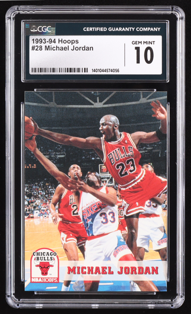 Michael Jordan 1993-94 Hoops #28 (CGC 10) at PristineAuction.com Michael Jordan 1993-94 Hoops #28 (CGC 10) at PristineAuction.com