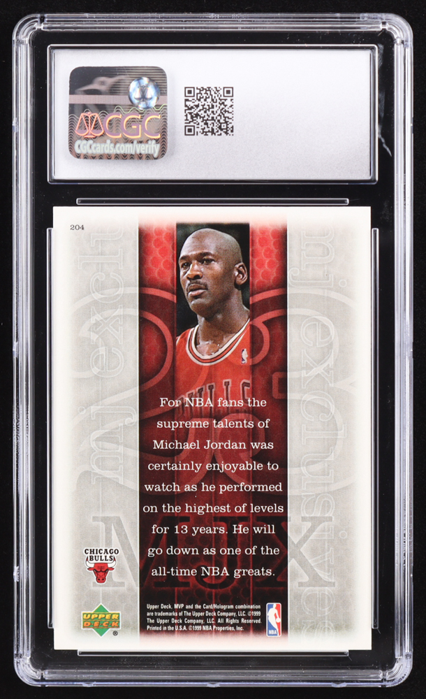 Michael Jordan 1999-00 Upper Deck MVP #204 (CGC 10) at PristineAuction.com Michael Jordan 1999-00 Upper Deck MVP #204 (CGC 10) at PristineAuction.com