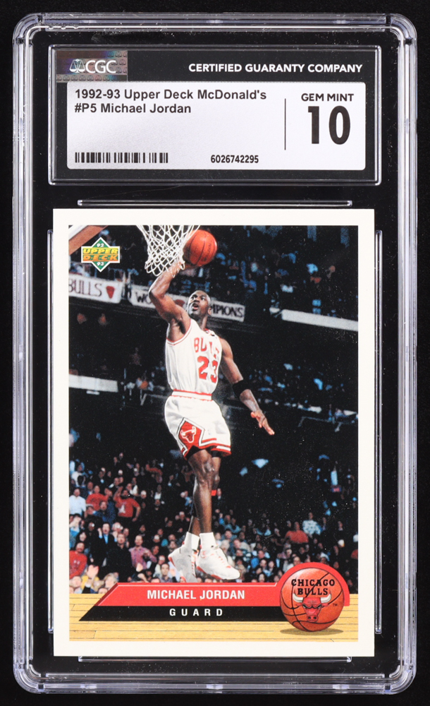 Michael Jordan 1992-93 Upper Deck McDonald's #P5 (CGC 10) at PristineAuction.com Michael Jordan 1992-93 Upper Deck McDonald's #P5 (CGC 10) at PristineAuction.com