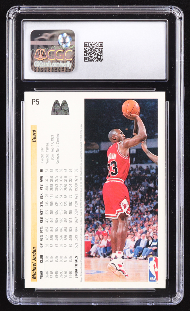 Michael Jordan 1992-93 Upper Deck McDonald's #P5 (CGC 10) at PristineAuction.com Michael Jordan 1992-93 Upper Deck McDonald's #P5 (CGC 10) at PristineAuction.com