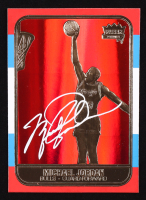 Michael Jordan 1997 Fleer Premier Signature Series Red Holo Refractor 23Kt Gold Card #6358 at PristineAuction.com