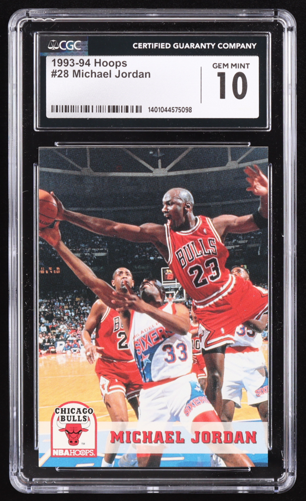 Michael Jordan 1993-94 Hoops #28 (CGC 10) at PristineAuction.com Michael Jordan 1993-94 Hoops #28 (CGC 10) at PristineAuction.com