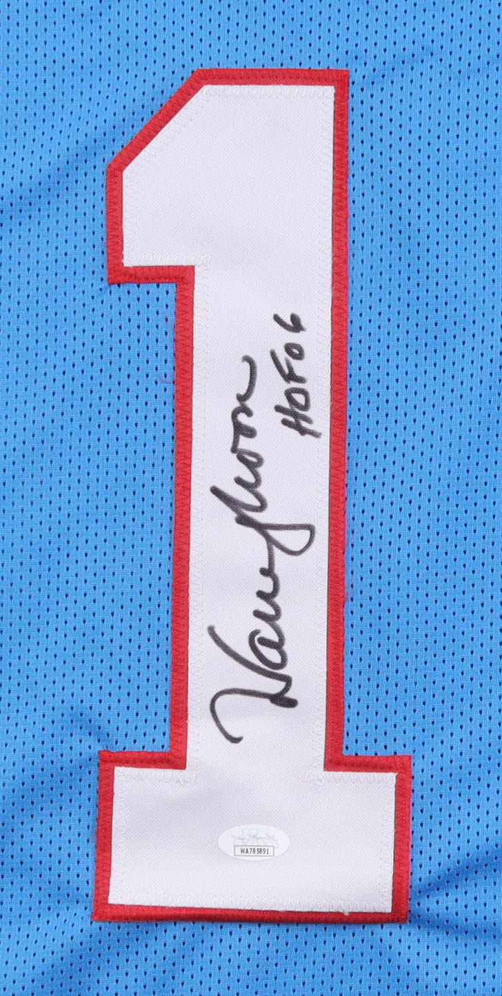 Warren Moon Signed Jersey Inscribed "HOF 06" (JSA) at PristineAuction.com Warren Moon Signed Jersey Inscribed "HOF 06" (JSA) at PristineAuction.com