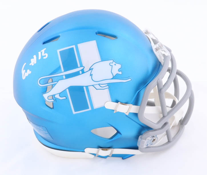 Ennis Rakestraw Signed Lions Alternate Speed Mini Helmet (Beckett) at PristineAuction.com Ennis Rakestraw Signed Lions Alternate Speed Mini Helmet (Beckett) at PristineAuction.com