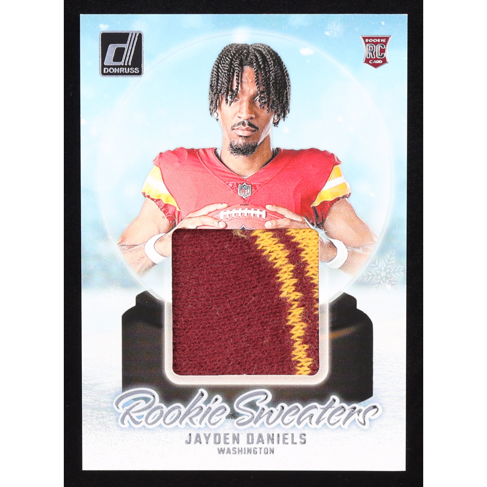 Jayden Daniels 2024 Donruss Rookie Holiday Sweater #41 RC at PristineAuction.com