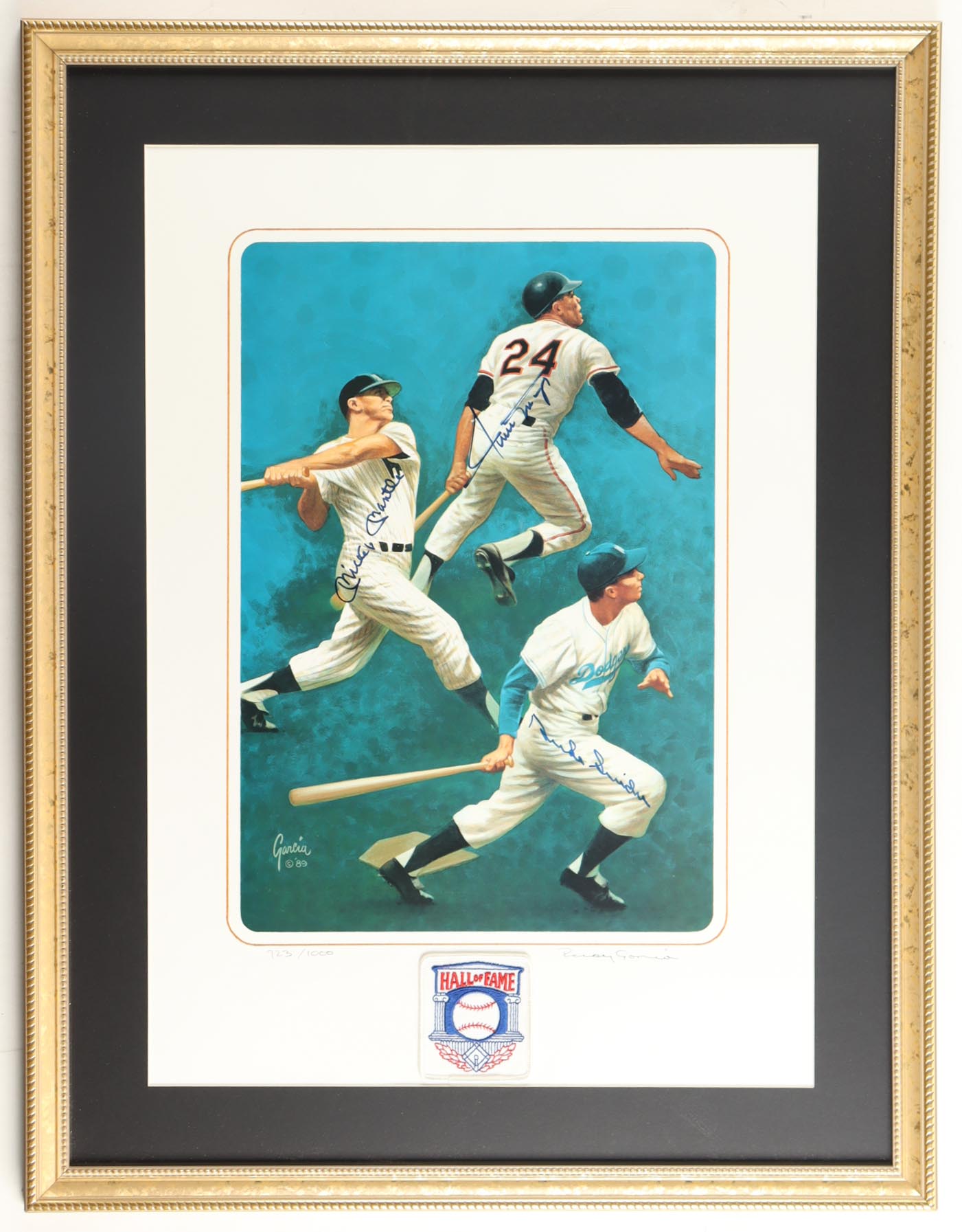 Mickey Mantle, Willie Mays & Duke Snider Signed LE Custom Framed Photo Display #723/1000 (JSA) at PristineAuction.com Mickey Mantle, Willie Mays & Duke Snider Signed LE Custom Framed Photo Display #723/1000 (JSA) at PristineAuction.com