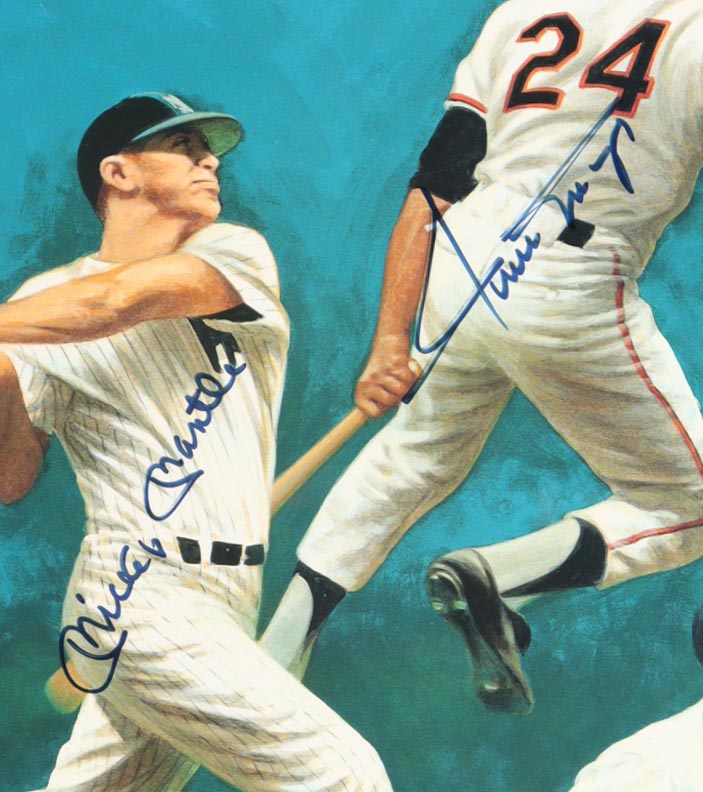 Mickey Mantle, Willie Mays & Duke Snider Signed LE Custom Framed Photo Display #723/1000 (JSA) at PristineAuction.com Mickey Mantle, Willie Mays & Duke Snider Signed LE Custom Framed Photo Display #723/1000 (JSA) at PristineAuction.com