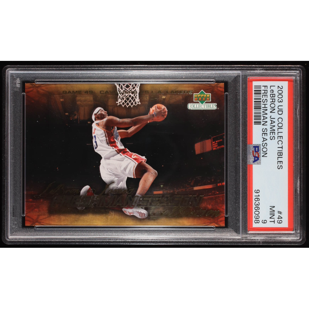 LeBron James 2004 Upper Deck LeBron James Freshman Season #49 (PSA 9) at PristineAuction.com