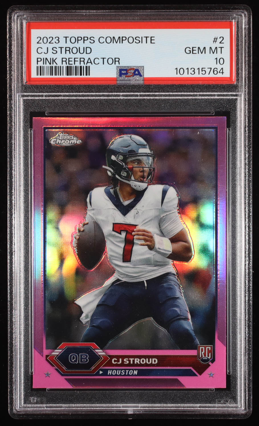 CJ Stroud 2023 Topps Composite Chrome Pink Refractors #2 RC (PSA 10) at PristineAuction.com CJ Stroud 2023 Topps Composite Chrome Pink Refractors #2 RC (PSA 10) at PristineAuction.com