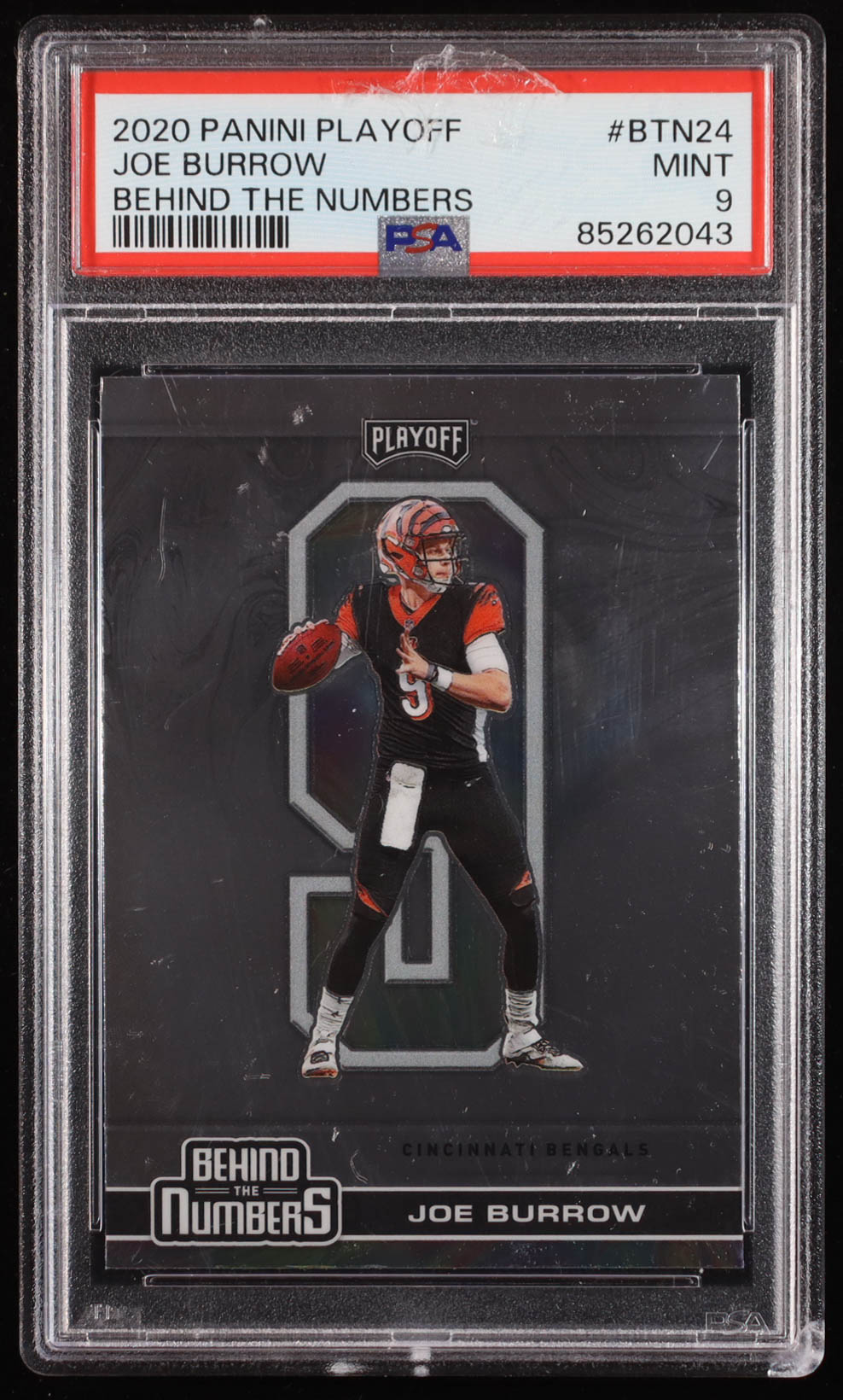 Joe Burrow 2020 Playoff Behind the Numbers #24 RC (PSA 9) at PristineAuction.com Joe Burrow 2020 Playoff Behind the Numbers #24 RC (PSA 9) at PristineAuction.com