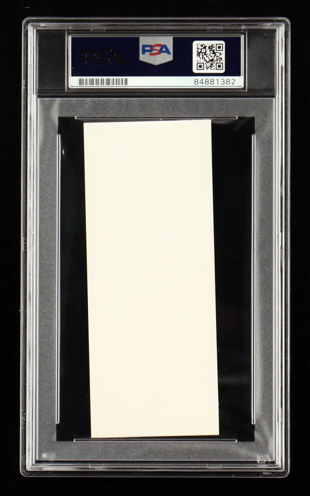 Vermont Garrison Signed 3x5 Cut with Portrait Korean War Ace 17.333 Victories (PSA) at PristineAuction.com Vermont Garrison Signed 3x5 Cut with Portrait Korean War Ace 17.333 Victories (PSA) at PristineAuction.com