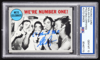 Nolan Ryan Signed 1970 Topps Playoff Summary / Mets Celebrate #198  "69 Miracle Mets" (PSA Authentic) at PristineAuction.com