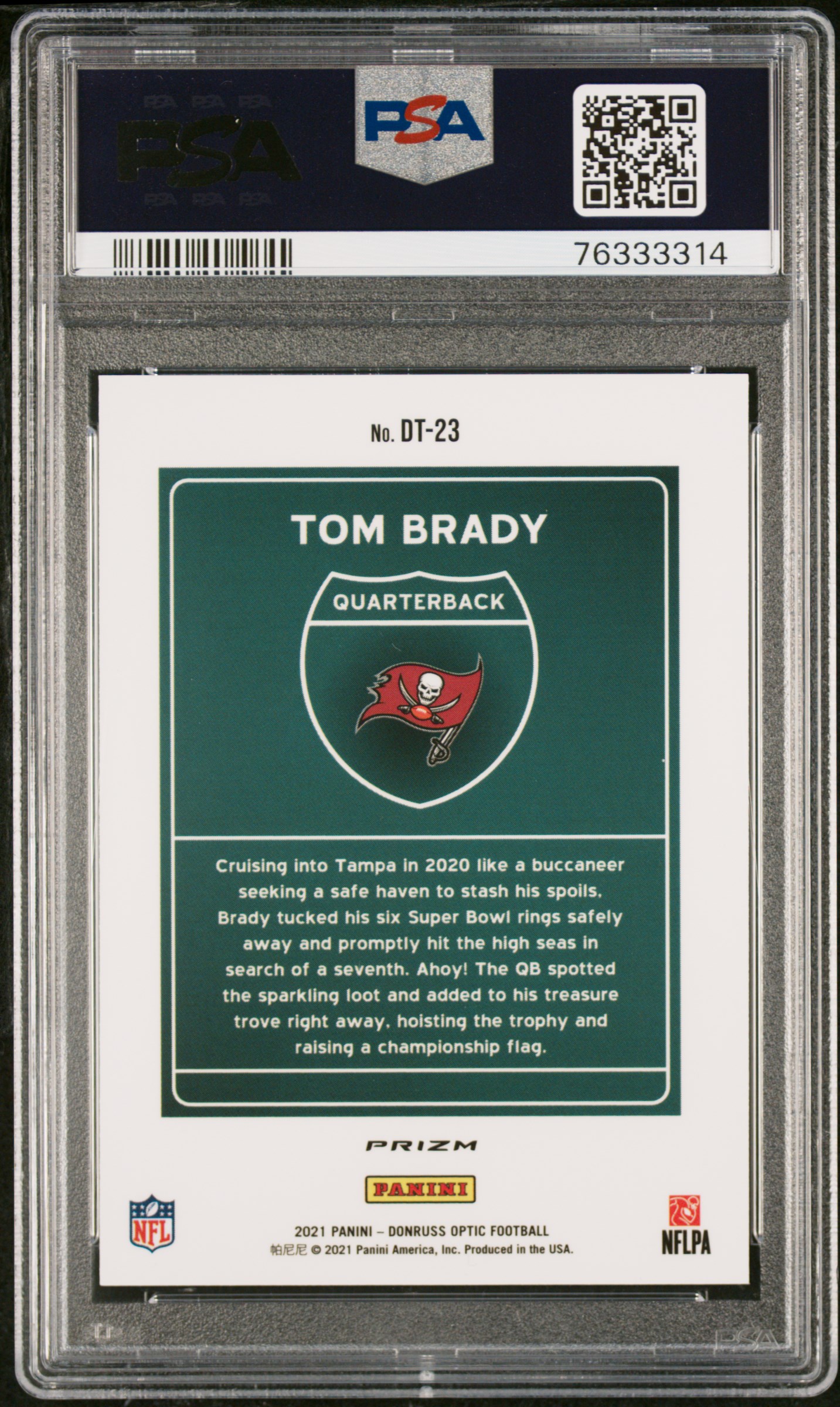 Tom Brady 2021 Donruss Optic Downtown #DT23 (PSA 10) at PristineAuction.com Tom Brady 2021 Donruss Optic Downtown #DT23 (PSA 10) at PristineAuction.com