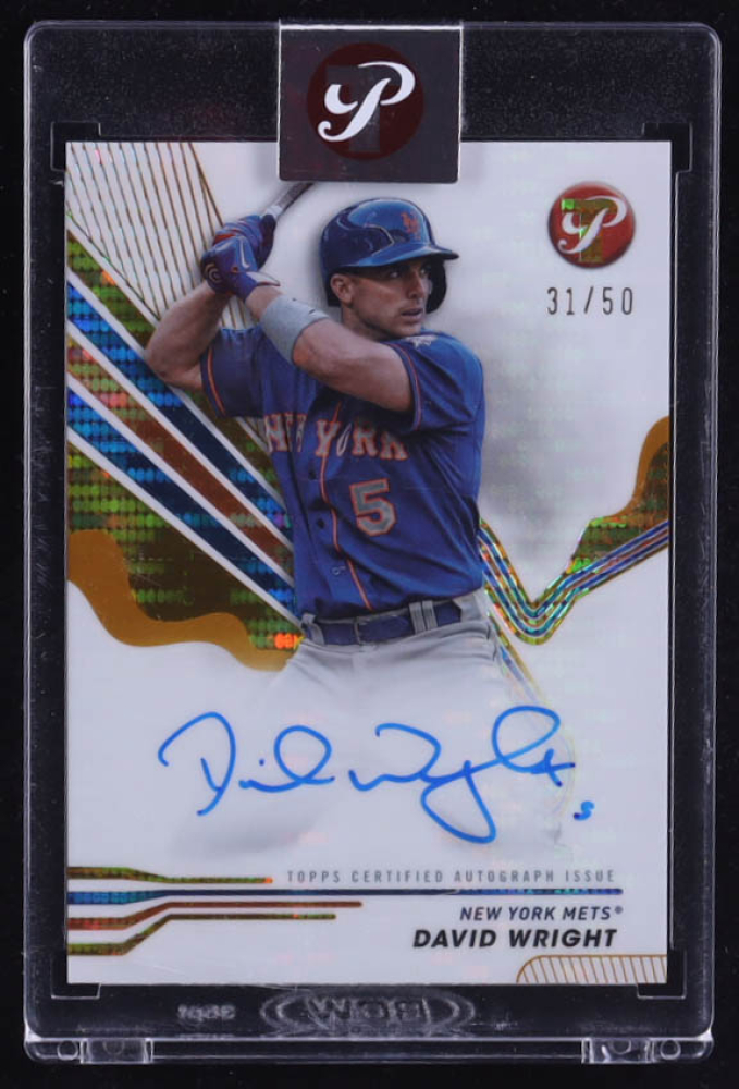 David Wright 2024 Topps Pristine Autographs Gold Pristine Refractors #PADW #31/50
