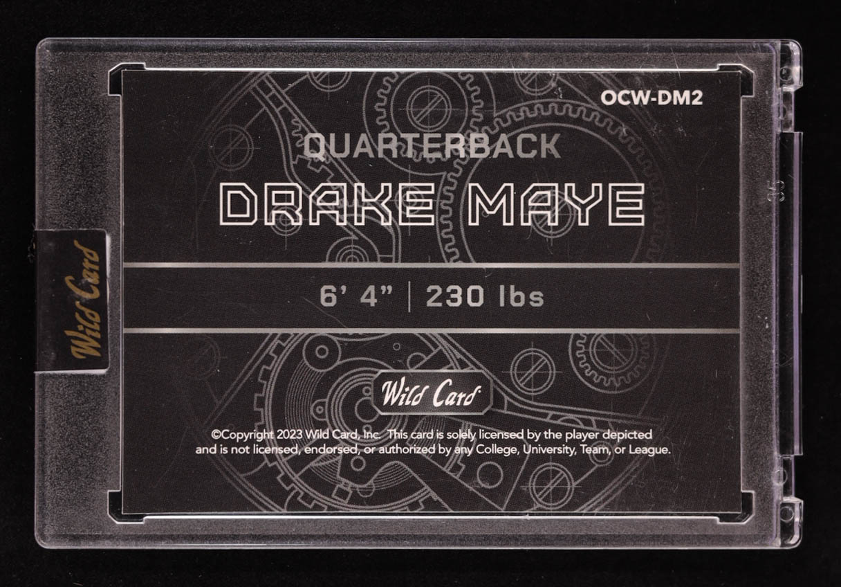 Drake Maye 2023 Wild Card QB1 On the Clock Red Holo #OCWDM2 RC #1/1 at PristineAuction.com Drake Maye 2023 Wild Card QB1 On the Clock Red Holo #OCWDM2 RC #1/1 at PristineAuction.com