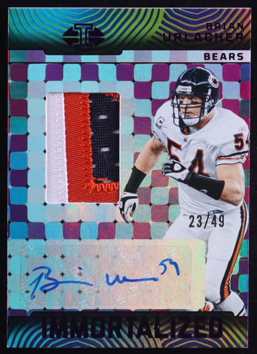 Brian Urlacher 2024 Panini Illusions Immortalized Jersey Autographs Purple #27 #23/49 at PristineAuction.com Brian Urlacher 2024 Panini Illusions Immortalized Jersey Autographs Purple #27 #23/49 at PristineAuction.com
