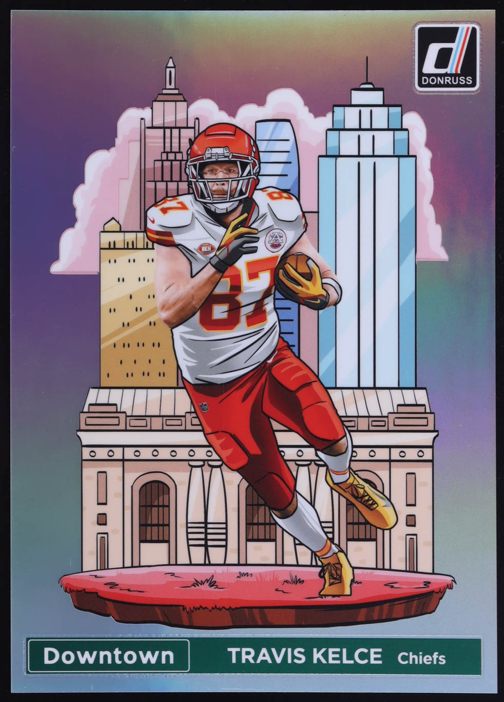 Travis Kelce 2024 Donruss Downtown! Oversize #7 at PristineAuction.com Travis Kelce 2024 Donruss Downtown! Oversize #7 at PristineAuction.com