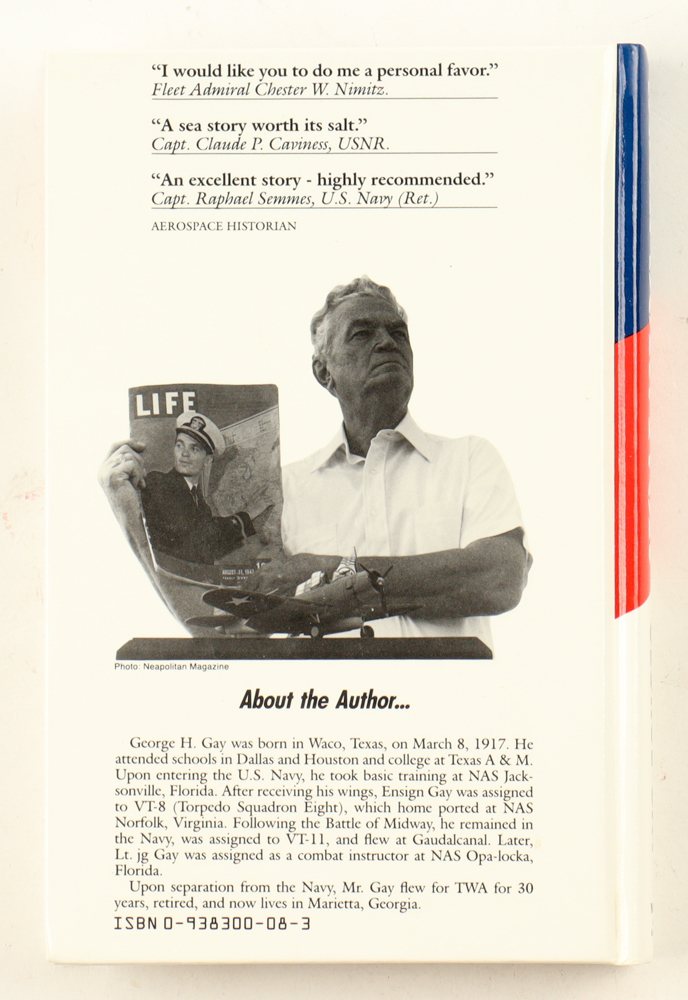 George Gay Signed Sole Survivor Battle of Midway Hard Bound Book Also signed by WWII Pacific Ace Scott McCuskey (PSA) at PristineAuction.com George Gay Signed Sole Survivor Battle of Midway Hard Bound Book Also signed by WWII Pacific Ace Scott McCuskey (PSA) at PristineAuction.com