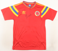 Carlos Valderrama Signed Colombia Jersey (JSA) at PristineAuction.com
