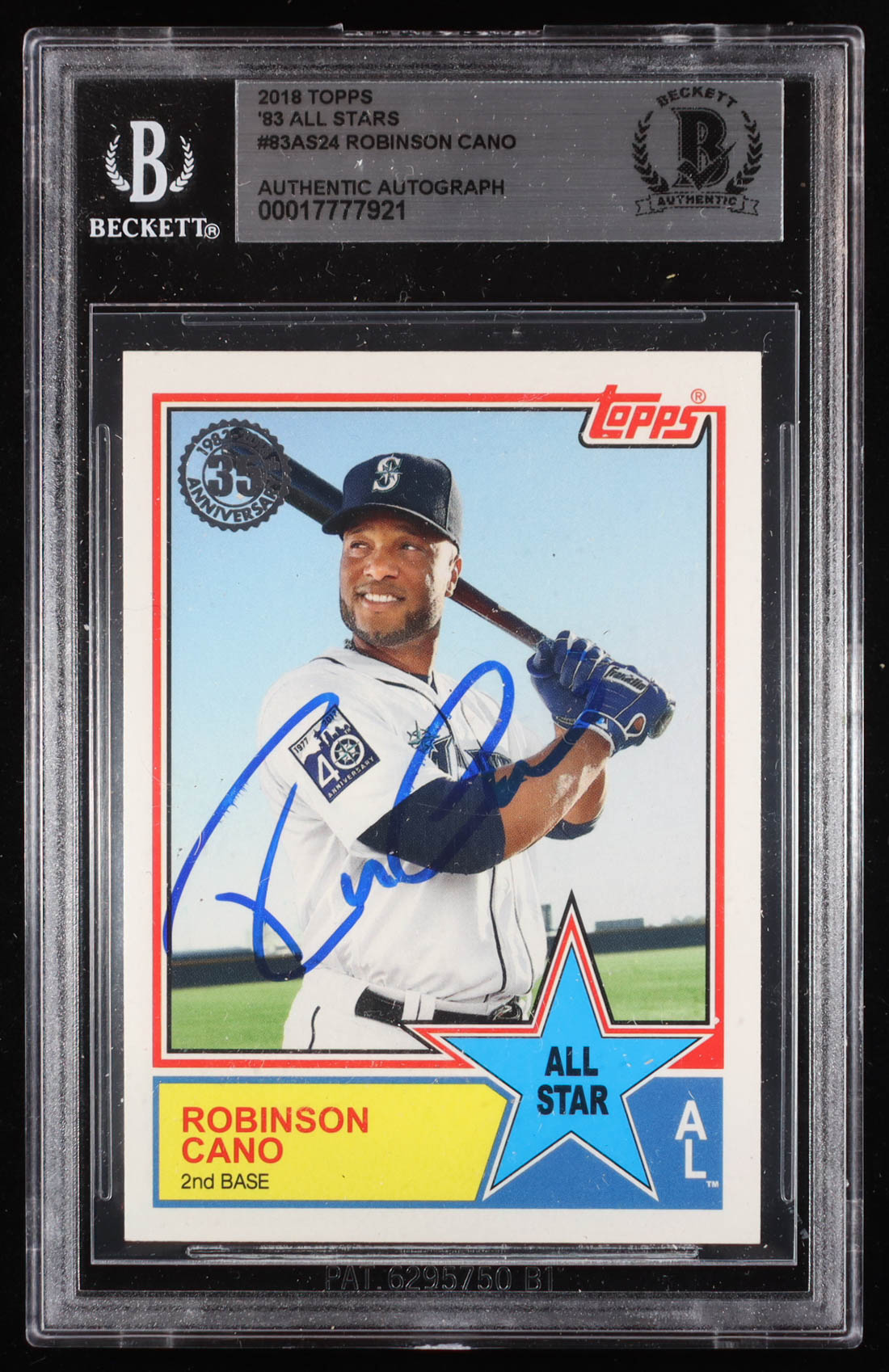 Robinson Cano Signed 2018 Topps 1983 Topps All Stars #24 (Beckett Authentic) at PristineAuction.com Robinson Cano Signed 2018 Topps 1983 Topps All Stars #24 (Beckett Authentic) at PristineAuction.com
