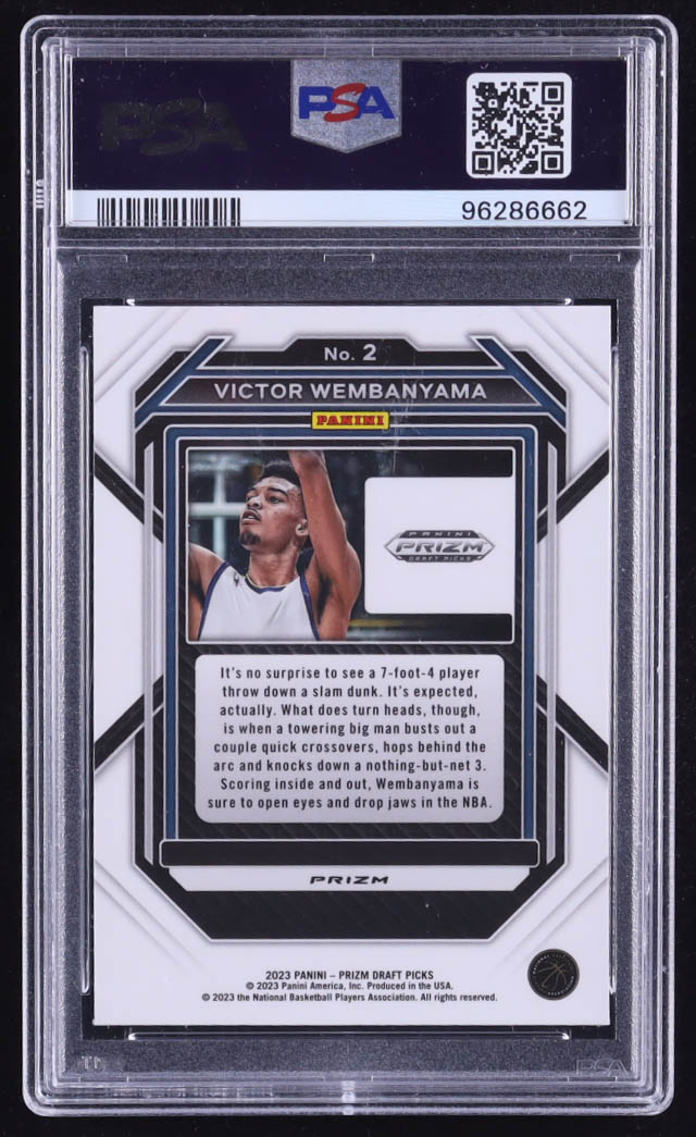 Victor Wembanyama 2023-24 Panini Prizm Draft Picks Prizms Red Ice #2 RC (PSA 10) at PristineAuction.com Victor Wembanyama 2023-24 Panini Prizm Draft Picks Prizms Red Ice #2 RC (PSA 10) at PristineAuction.com