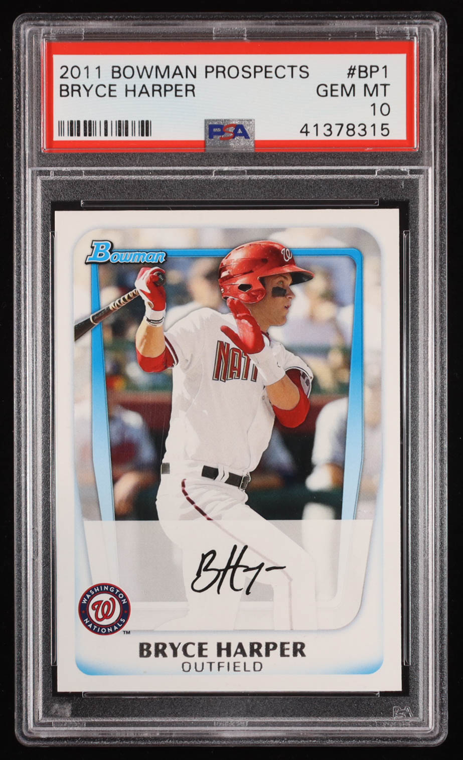 Bryce Harper 2011 Bowman Prospects #BP1A RC (PSA 10) at PristineAuction.com Bryce Harper 2011 Bowman Prospects #BP1A RC (PSA 10) at PristineAuction.com