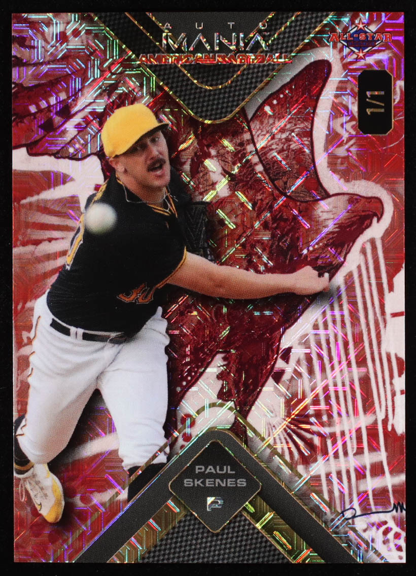 Paul Skenes 2024 Wild Card Auto Mania Mojo Eagle #AMATPS2 RC #1/1 at PristineAuction.com Paul Skenes 2024 Wild Card Auto Mania Mojo Eagle #AMATPS2 RC #1/1 at PristineAuction.com