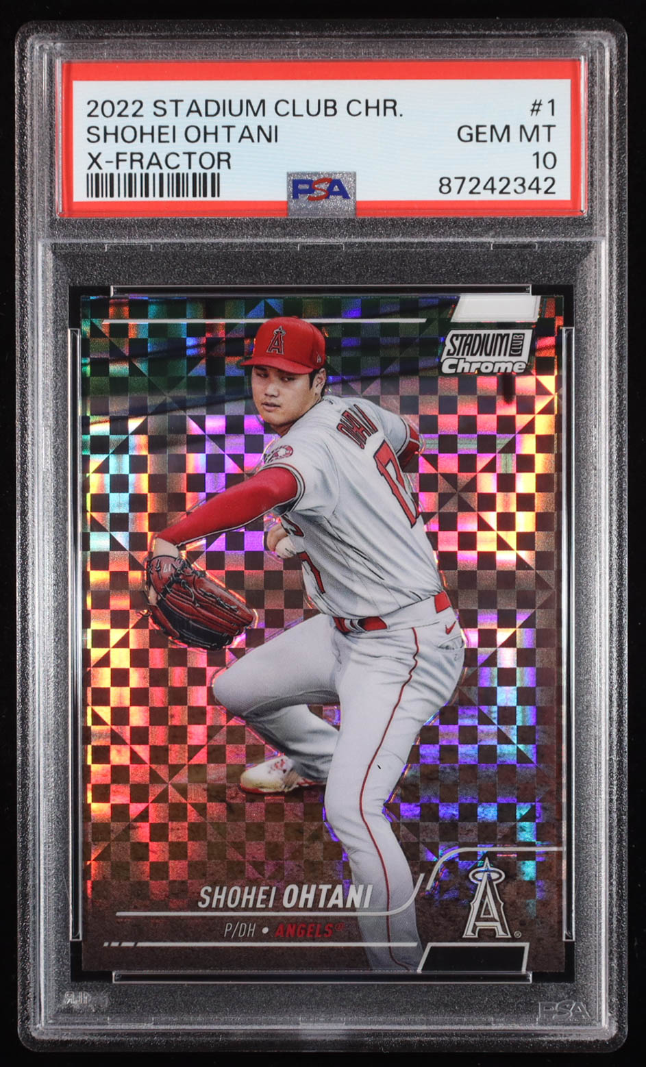 Shohei Ohtani 2022 Stadium Club Chrome X-Fractors #1 (PSA 10) at PristineAuction.com Shohei Ohtani 2022 Stadium Club Chrome X-Fractors #1 (PSA 10) at PristineAuction.com