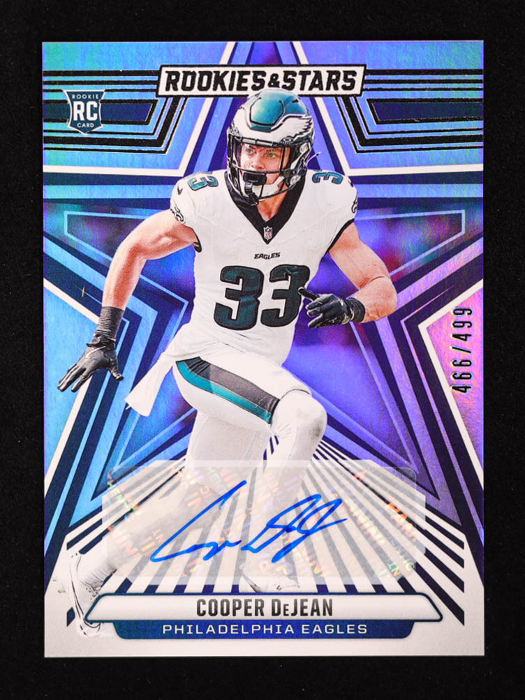 Cooper DeJean 2024 Rookies and Stars Signatures #121 RC #466/499 at PristineAuction.com Cooper DeJean 2024 Rookies and Stars Signatures #121 RC #466/499 at PristineAuction.com