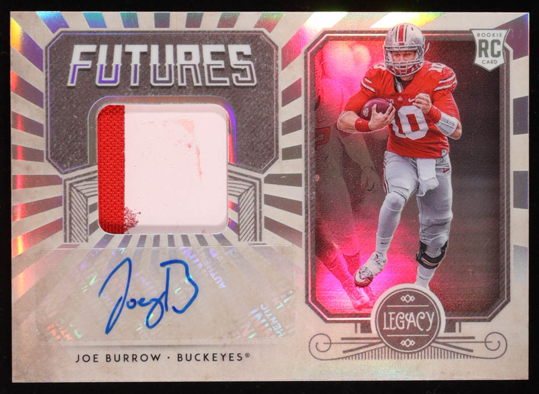 Joe Burrow 2020 Panini Legacy Futures Patch Autographs #2 #19/25 RC at PristineAuction.com Joe Burrow 2020 Panini Legacy Futures Patch Autographs #2 #19/25 RC at PristineAuction.com