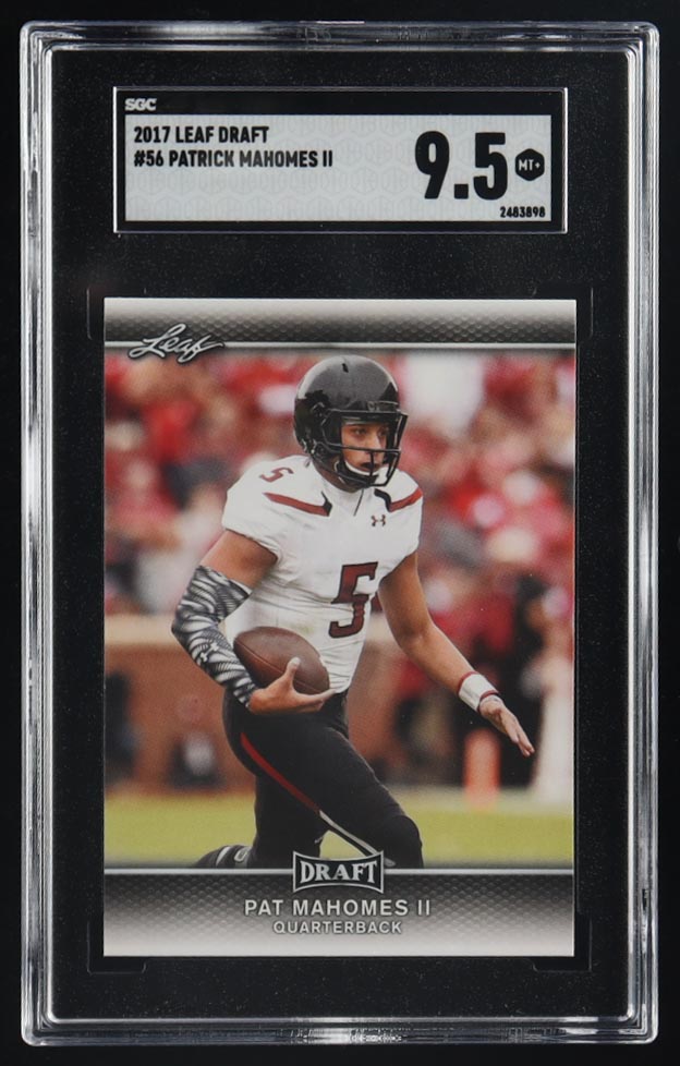 Pat Mahomes II 2017 Leaf Draft #56 RC (SGC 9.5) at PristineAuction.com Pat Mahomes II 2017 Leaf Draft #56 RC (SGC 9.5) at PristineAuction.com