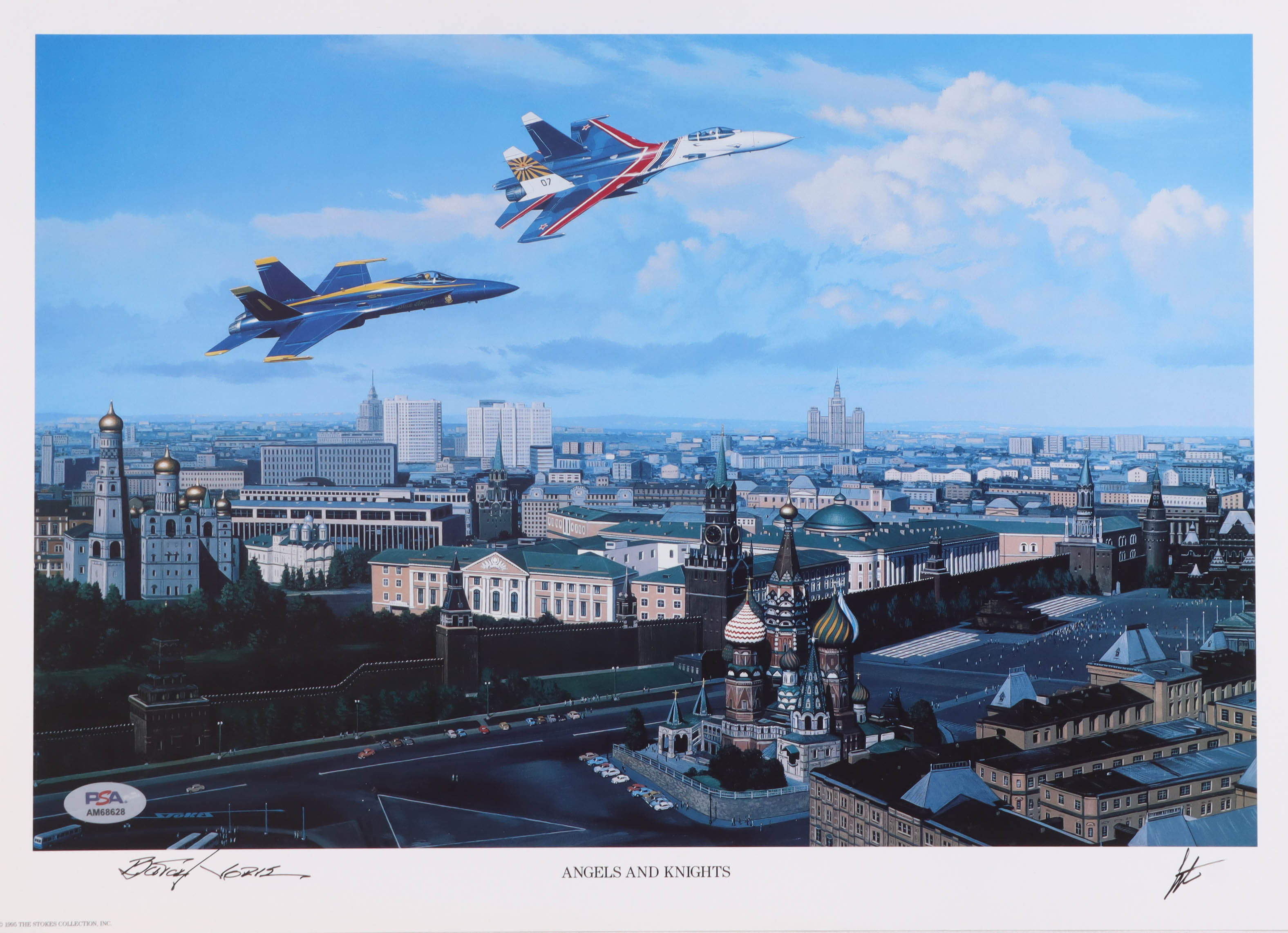 Roy "Butch" Voris Signed "Angels and Knights" 11x16 Lithograph (PSA) WWII Ace & Blue Angels at PristineAuction.com Roy "Butch" Voris Signed "Angels and Knights" 11x16 Lithograph (PSA) WWII Ace & Blue Angels at PristineAuction.com