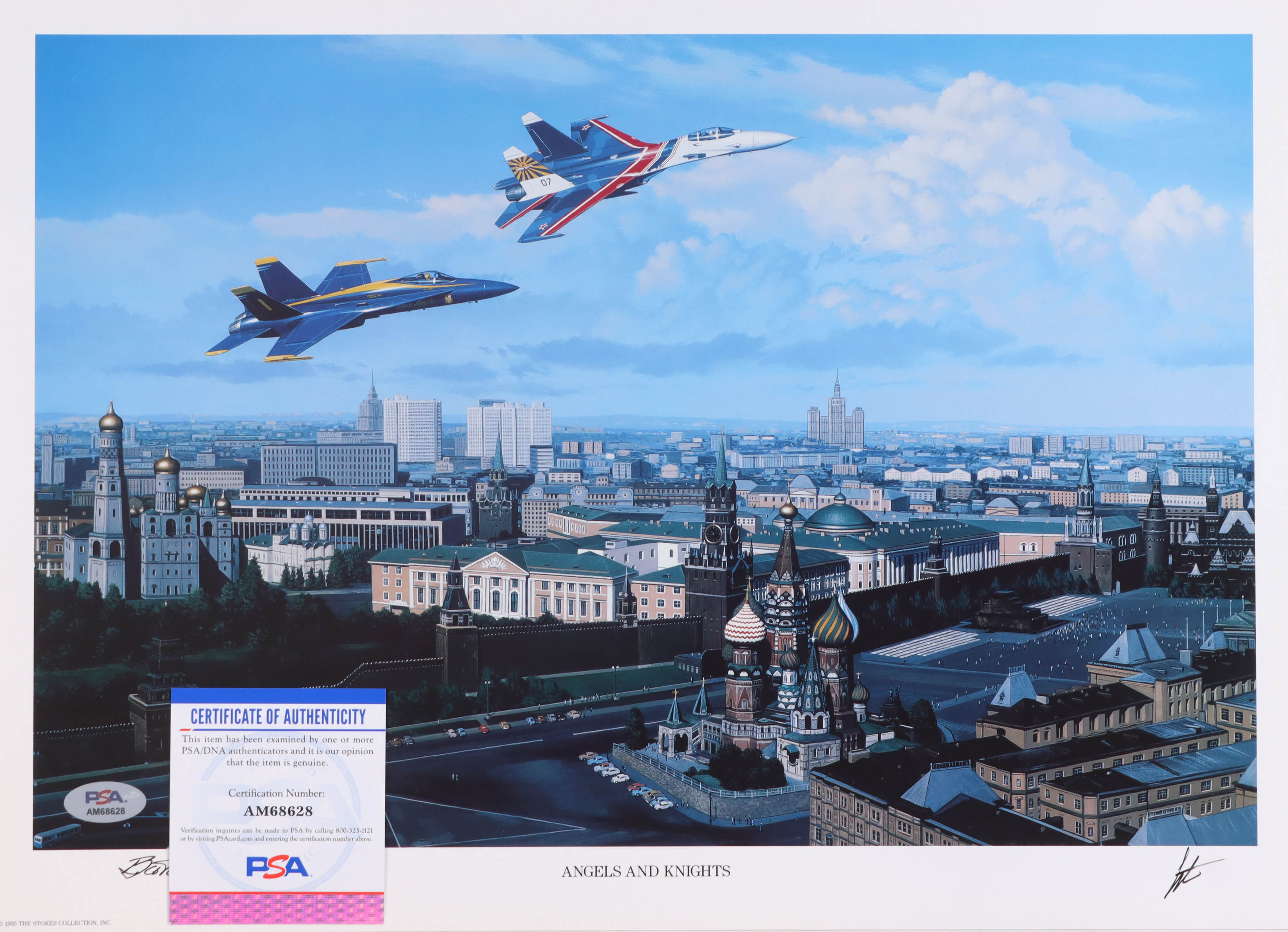 Roy "Butch" Voris Signed "Angels and Knights" 11x16 Lithograph (PSA) WWII Ace & Blue Angels at PristineAuction.com Roy "Butch" Voris Signed "Angels and Knights" 11x16 Lithograph (PSA) WWII Ace & Blue Angels at PristineAuction.com