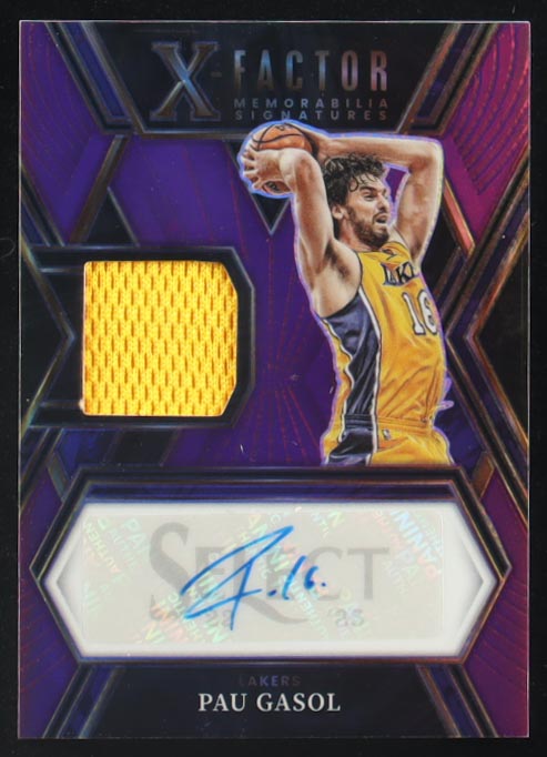 Pau Gasol Signed 2022-23 Select X-Factor Memorabilia Signatures Purple #20 #49/75 at PristineAuction.com Pau Gasol Signed 2022-23 Select X-Factor Memorabilia Signatures Purple #20 #49/75 at PristineAuction.com