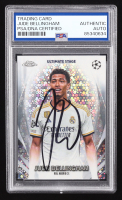 Jude Bellingham Signed 2023-24 Topps UEFA Club Competitions Ultimate Stage Chrome #USC42 (PSA | Auto Grade PSA Authentic) at PristineAuction.com