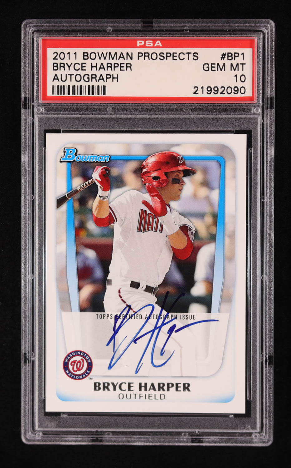 Bryce Harper 2011 Bowman Prospects Autograph #BP1 RC (PSA Auto Grade 10) at PristineAuction.com Bryce Harper 2011 Bowman Prospects Autograph #BP1 RC (PSA Auto Grade 10) at PristineAuction.com