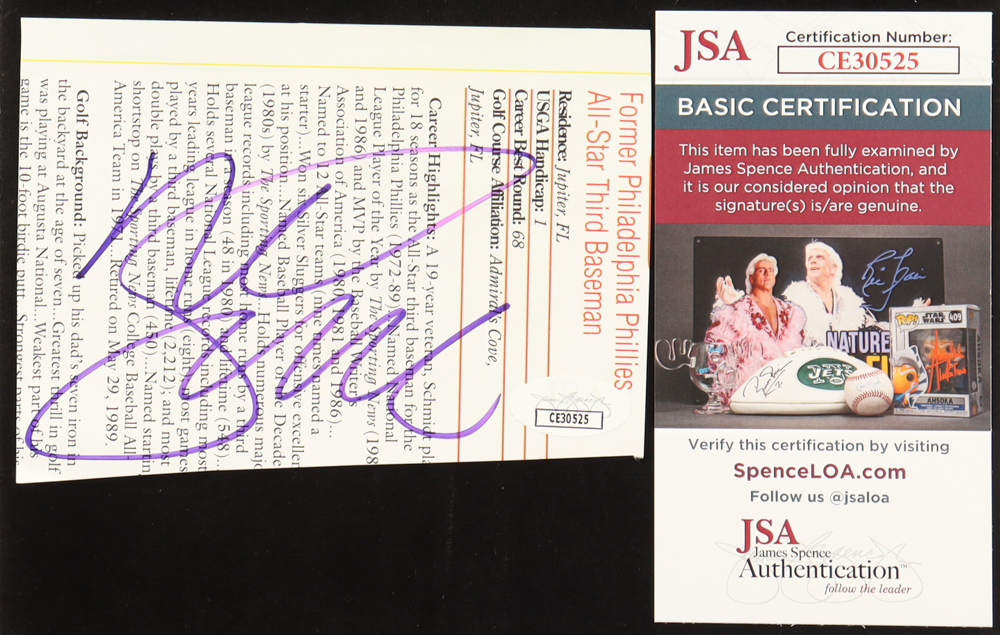 Mike Schmidt Signed Cut (JSA) at PristineAuction.com Mike Schmidt Signed Cut (JSA) at PristineAuction.com