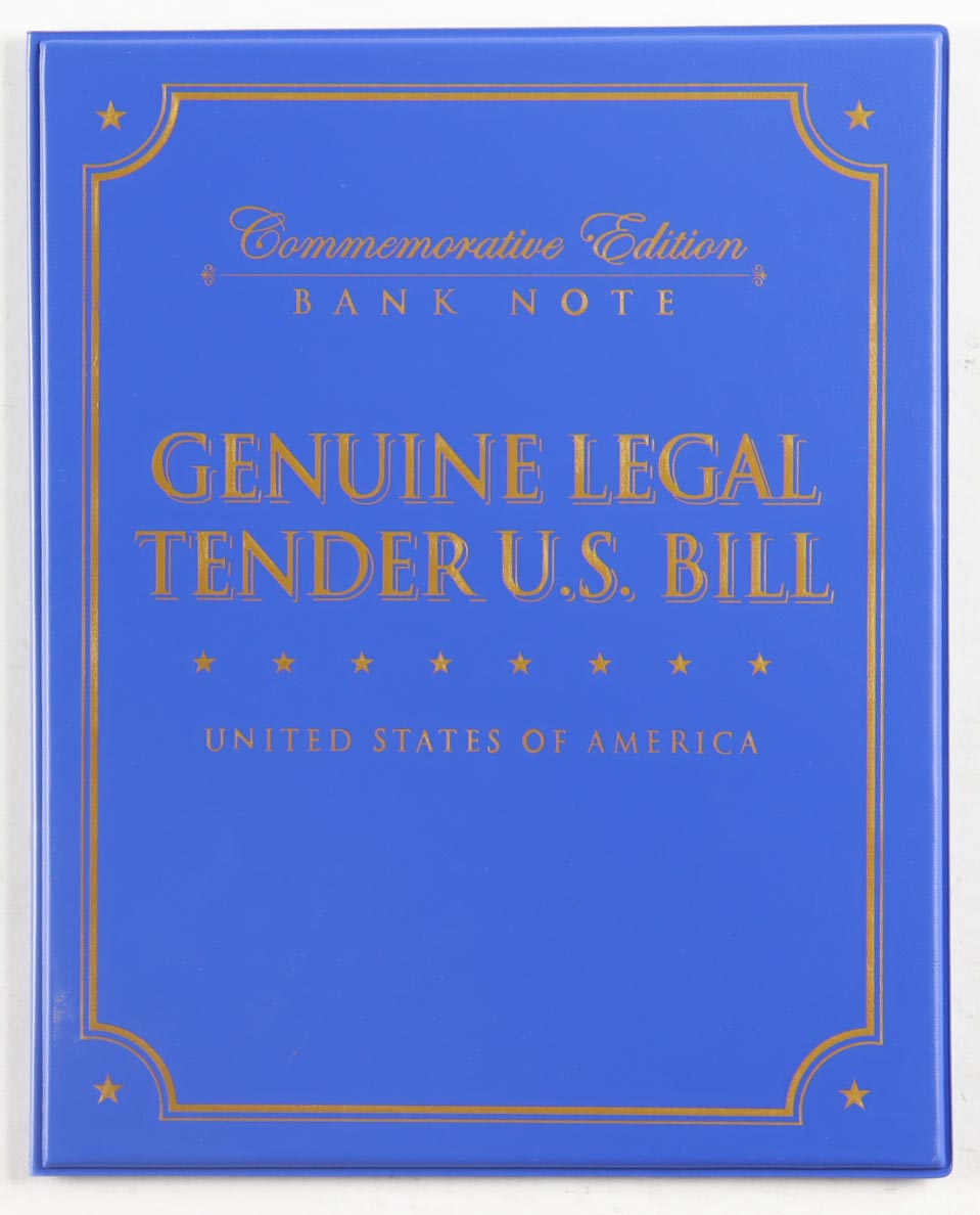 Donald Trump Genuine Legal Tender Colorized U.S. $2.00 Two Dollar Bill Commemorative Edition Bank Note with Folder at PristineAuction.com Donald Trump Genuine Legal Tender Colorized U.S. $2.00 Two Dollar Bill Commemorative Edition Bank Note with Folder at PristineAuction.com