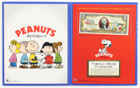 Peanuts Genuine Legal Tender Colorized U.S. $2.00 Two Dollar Bill Commemorative Edition Bank Note with Folder at PristineAuction.com